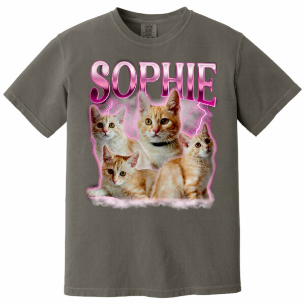 Live Preview Custom Your Pets Tee, Retro Vintage Portrait Bootleg Shirt - Image 8