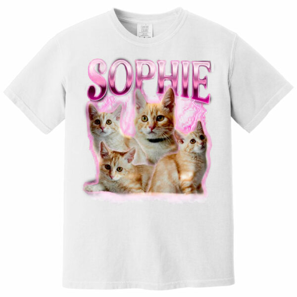Live Preview Custom Your Pets Tee, Retro Vintage Portrait Bootleg Shirt - Image 14
