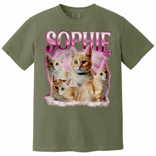 Live Preview Custom Your Pets Tee, Retro Vintage Portrait Bootleg Shirt - Image 7