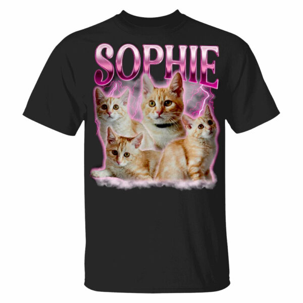 Live Preview Custom Your Pets Tee, Retro Vintage Portrait Bootleg Shirt - Image 2