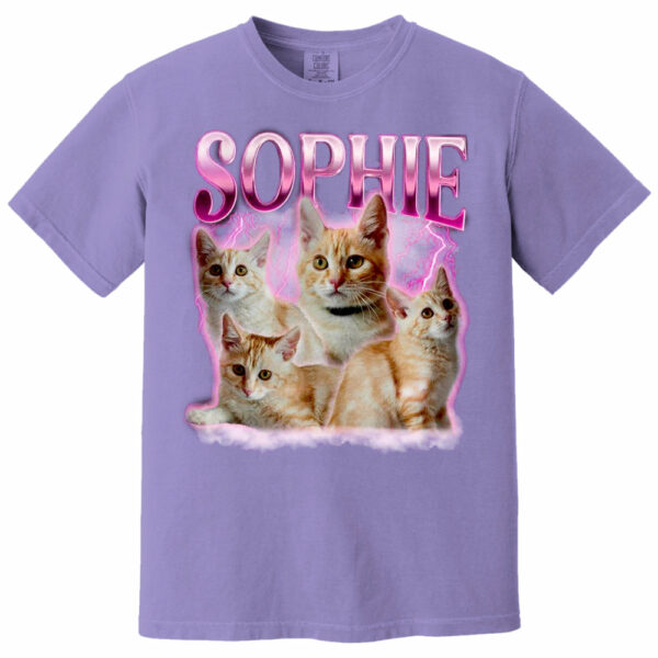 Live Preview Custom Your Pets Tee, Retro Vintage Portrait Bootleg Shirt - Image 11