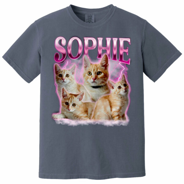 Live Preview Custom Your Pets Tee, Retro Vintage Portrait Bootleg Shirt - Image 6