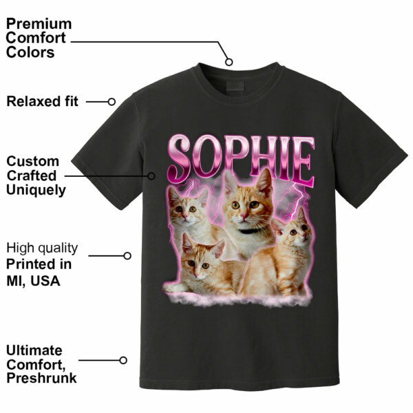 Live Preview Custom Your Pets Tee, Retro Vintage Portrait Bootleg Shirt - Image 16