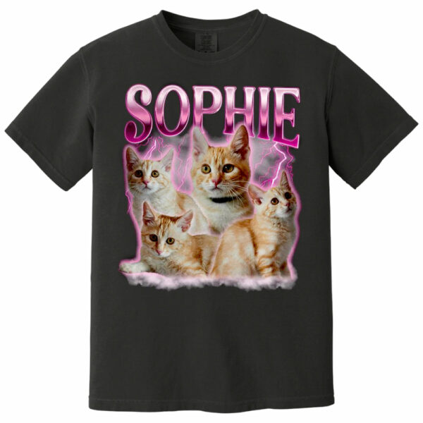 Live Preview Custom Your Pets Tee, Retro Vintage Portrait Bootleg Shirt - Image 4