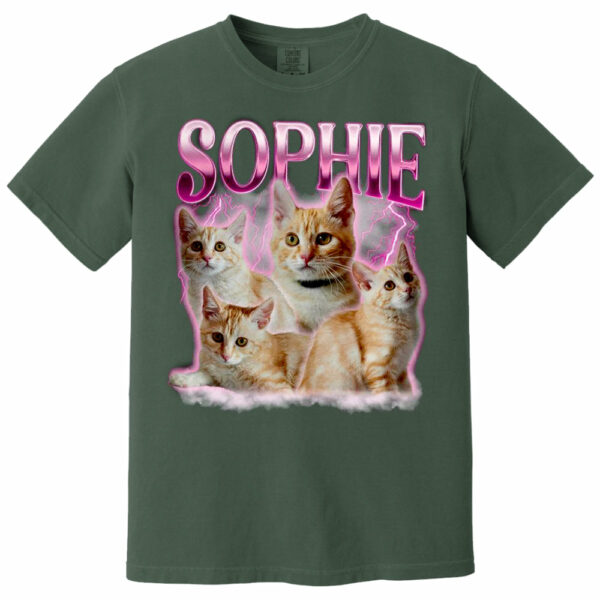 Live Preview Custom Your Pets Tee, Retro Vintage Portrait Bootleg Shirt - Image 5