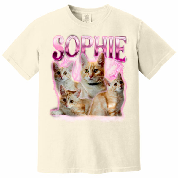 Live Preview Custom Your Pets Tee, Retro Vintage Portrait Bootleg Shirt - Image 13