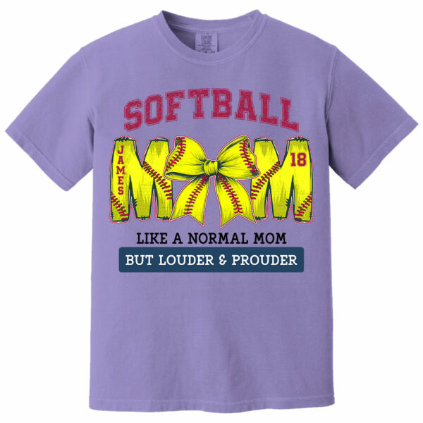 Loud and Proud Softball Mom, Personalized Softball Shirt, Gift For Softball Lover A2110 - Image 12