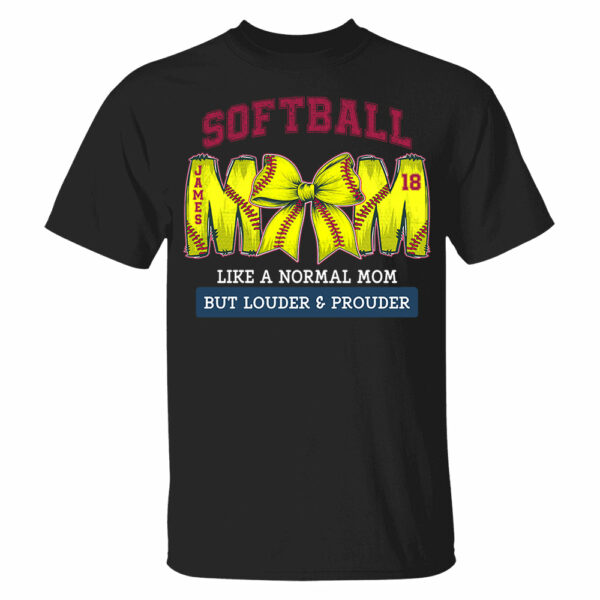 Loud and Proud Softball Mom, Personalized Softball Shirt, Gift For Softball Lover A2110 - Image 8