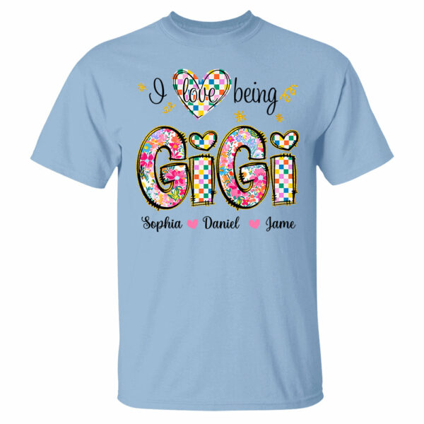 Love Being Gigi With Grandkids T-Shirt, Custom Nickname and Kid, Gift For Mother's Day T1807 - Image 11