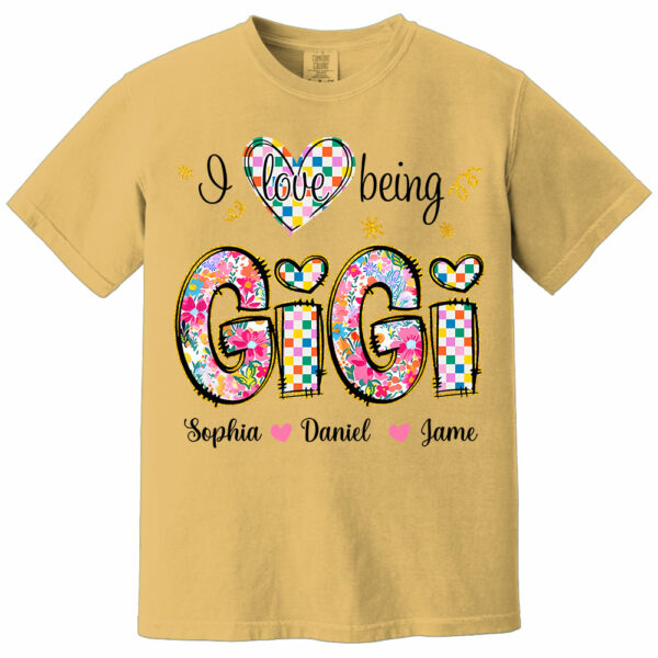 Love Being Gigi With Grandkids T-Shirt, Custom Nickname and Kid, Gift For Mother's Day T1807 - Image 16