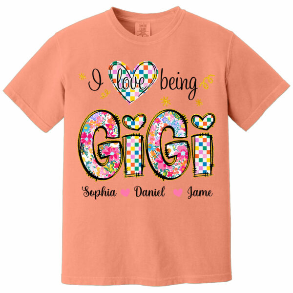 Love Being Gigi With Grandkids T-Shirt, Custom Nickname and Kid, Gift For Mother's Day T1807 - Image 15