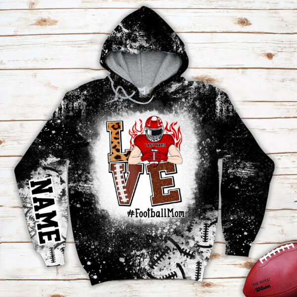 Love Football Bleach All Over Print Shirt Custom Shirt Gift For Football Player Football Lovers H2511 - Image 2