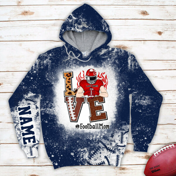 Love Football Bleach All Over Print Shirt Custom Shirt Gift For Football Player Football Lovers H2511 - Image 3