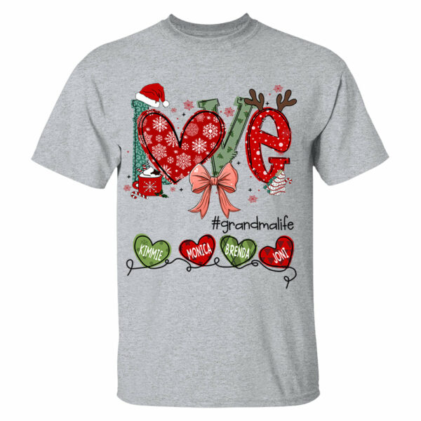 Love Grandma Life Christmas Custom Shirt - Image 4