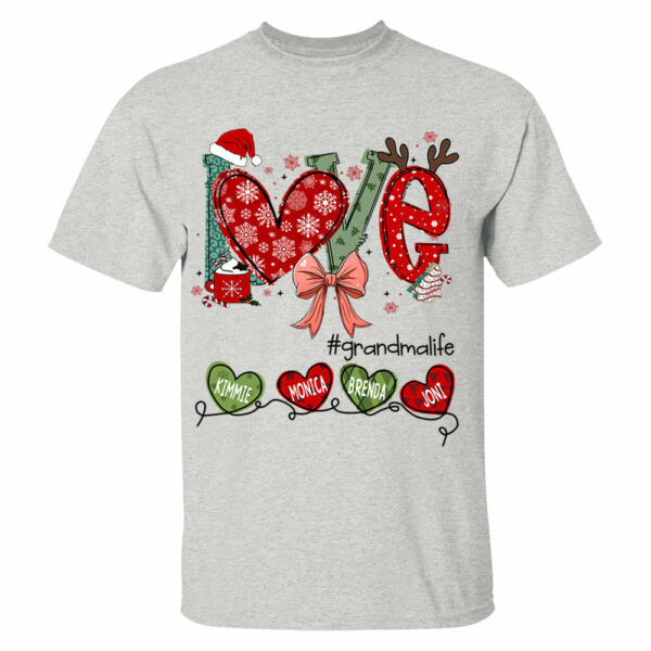 Love Grandma Life Christmas Custom Shirt - Image 3