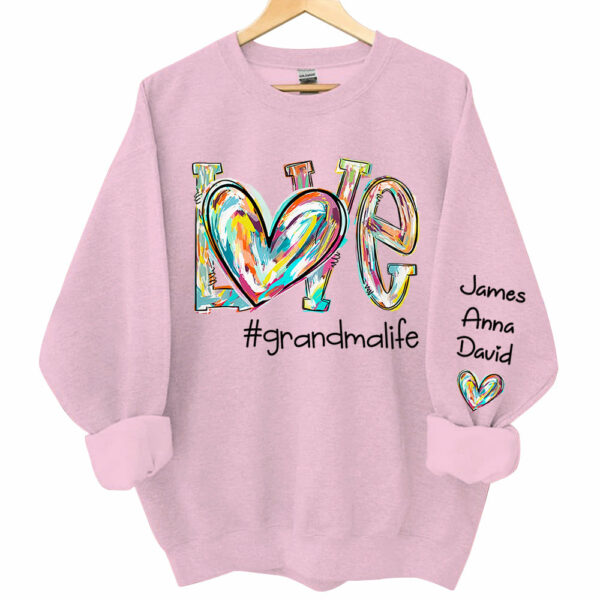 Love Grandma Life Fall Autumn Personalized Sweatshirt - Image 4