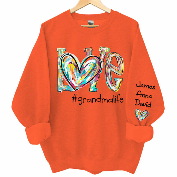 Love Grandma Life Fall Autumn Personalized Sweatshirt - Image 8