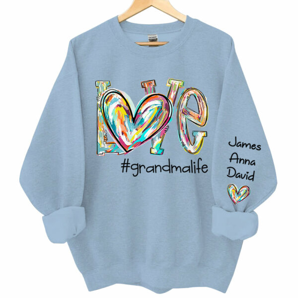 Love Grandma Life Fall Autumn Personalized Sweatshirt - Image 5
