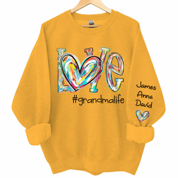 Love Grandma Life Fall Autumn Personalized Sweatshirt - Image 7