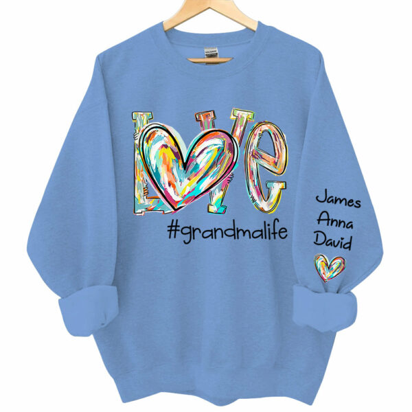 Love Grandma Life Fall Autumn Personalized Sweatshirt - Image 6