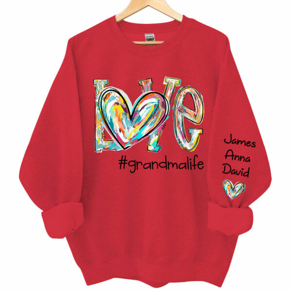 Love Grandma Life Fall Autumn Personalized Sweatshirt - Image 9