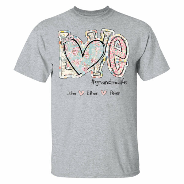 Love Grandmalife - Custom Nickname & Kid Names Vintage Floral Shirt For Mother's Day NA04 - Image 4