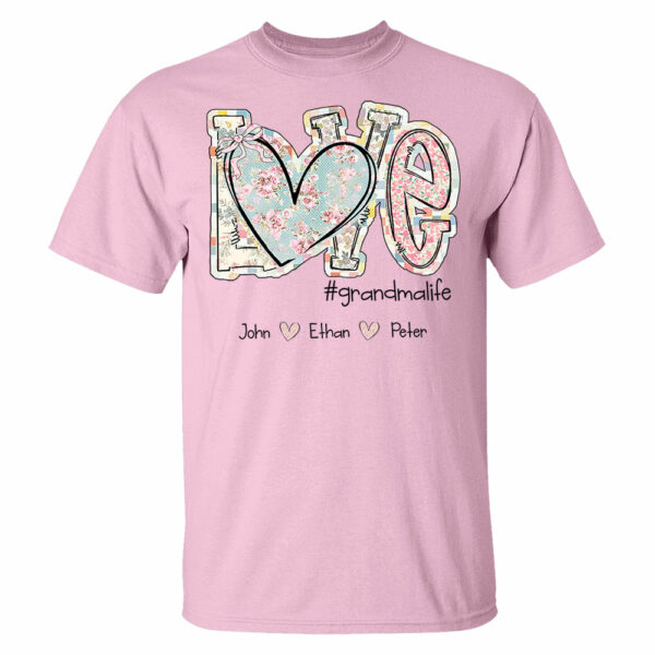 Love Grandmalife - Custom Nickname & Kid Names Vintage Floral Shirt For Mother's Day NA04 - Image 5