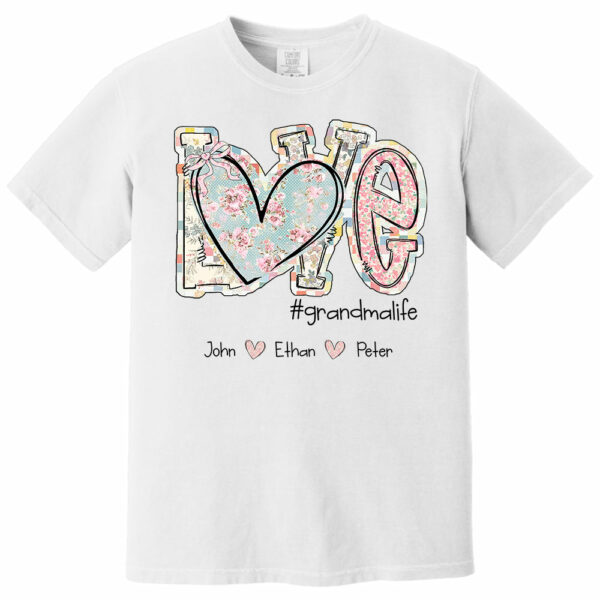 Love Grandmalife - Custom Nickname & Kid Names Vintage Floral Shirt For Mother's Day NA04 - Image 7