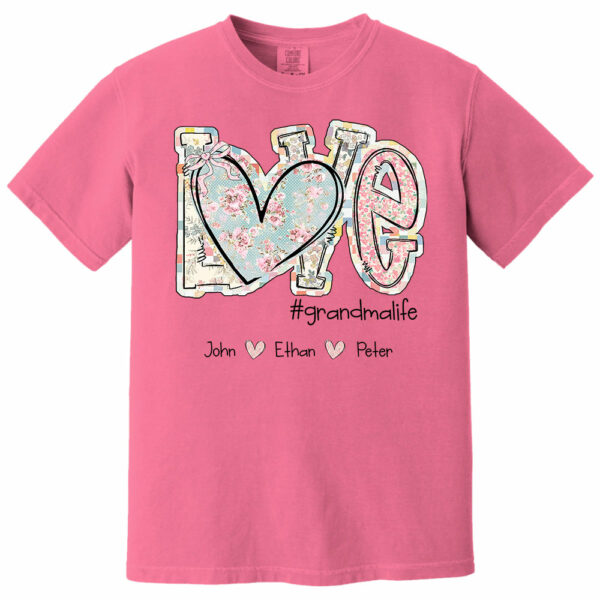 Love Grandmalife - Custom Nickname & Kid Names Vintage Floral Shirt For Mother's Day NA04 - Image 9