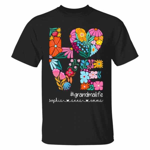 Love Grandmalife - Cute Personalized Floral Shirt For Mother's Day - Custom Kids Names NA04 - Image 6