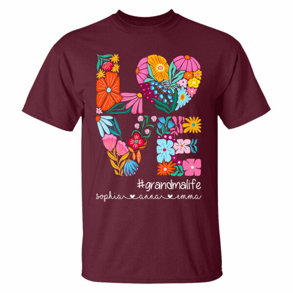 Love Grandmalife - Cute Personalized Floral Shirt For Mother's Day - Custom Kids Names NA04 - Image 11