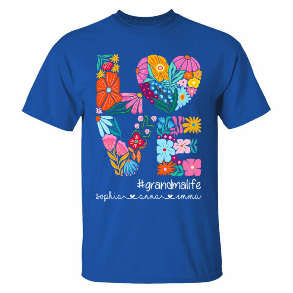 Love Grandmalife - Cute Personalized Floral Shirt For Mother's Day - Custom Kids Names NA04 - Image 10