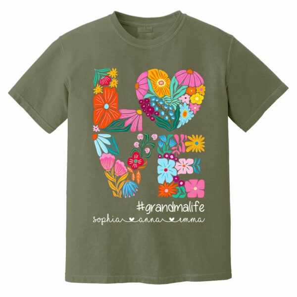 Love Grandmalife - Cute Personalized Floral Shirt For Mother's Day - Custom Kids Names NA04 - Image 15