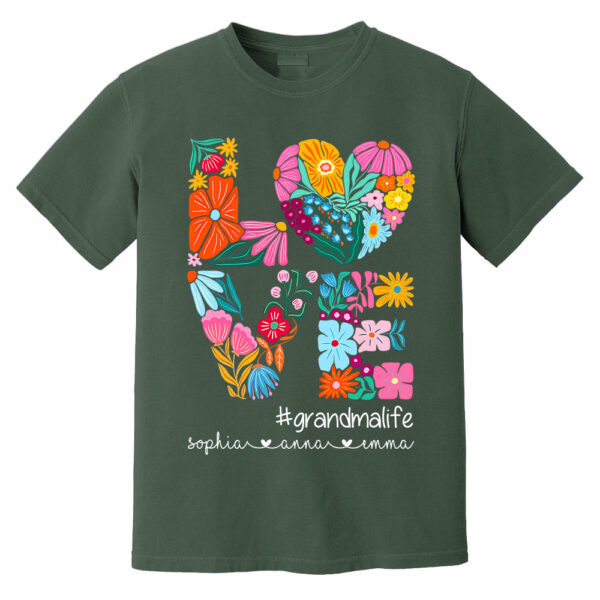 Love Grandmalife - Cute Personalized Floral Shirt For Mother's Day - Custom Kids Names NA04 - Image 16