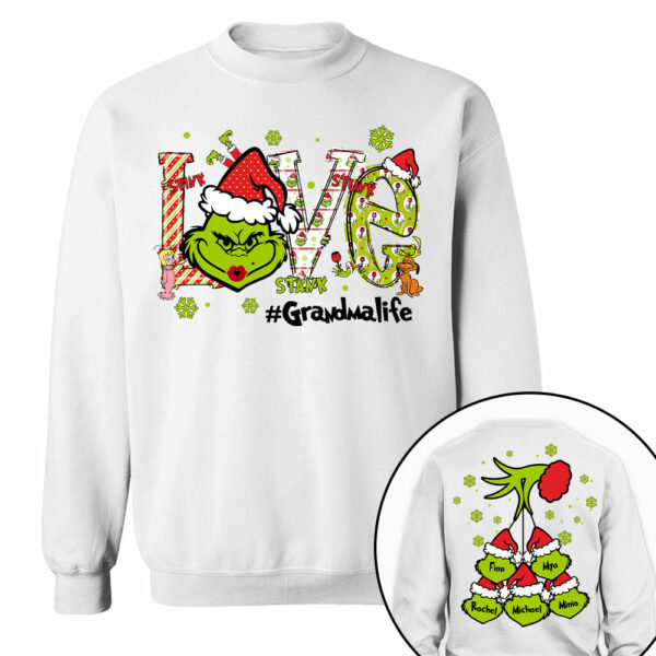 Love Grandmalife - Personalized Nana Mimi Gigi Funny Shirt - Custom Kid Names NA04 - Image 3