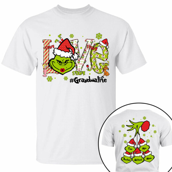 Love Grandmalife - Personalized Nana Mimi Gigi Funny Shirt - Custom Kid Names NA04 - Image 2