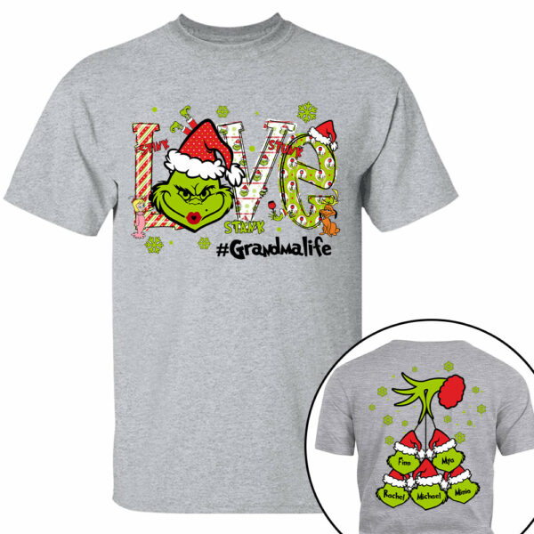 Love Grandmalife - Personalized Nana Mimi Gigi Funny Shirt - Custom Kid Names NA04 - Image 11