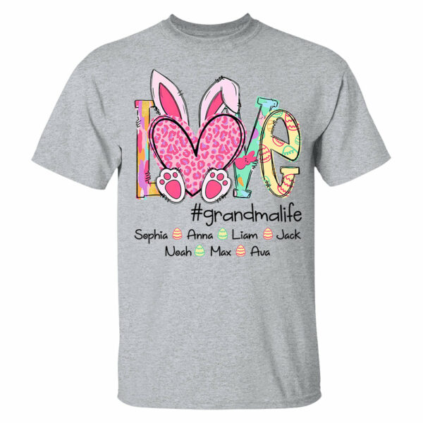 Love Grandmalife - Personalized Shirt For Nana Mimi Gigi - Cute Family Gifts Easter NA04 - Image 3