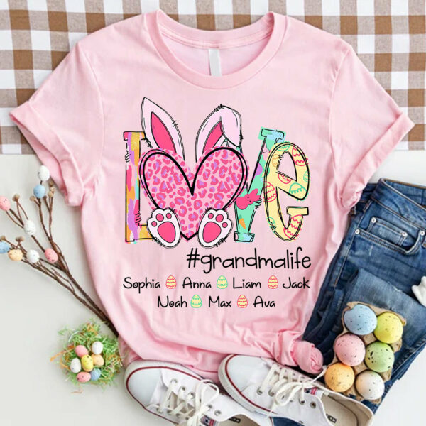 Love Grandmalife - Personalized Shirt For Nana Mimi Gigi - Cute Family Gifts Easter NA04