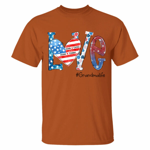 Love Grandmalife 4th of July Shirt, Custom Kids Names, Personalized Shirt - Image 10