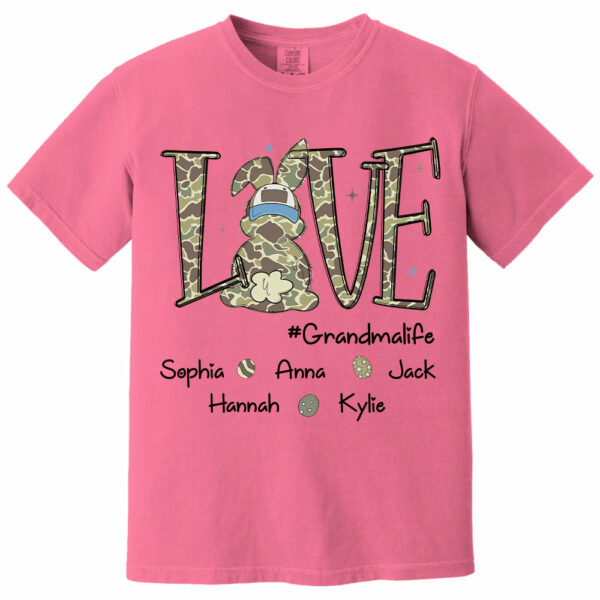 Love Grandmalife Easter Bunny T-Shirt, Custom Custom Gift For Nickname and Kids Names T1807 - Image 11