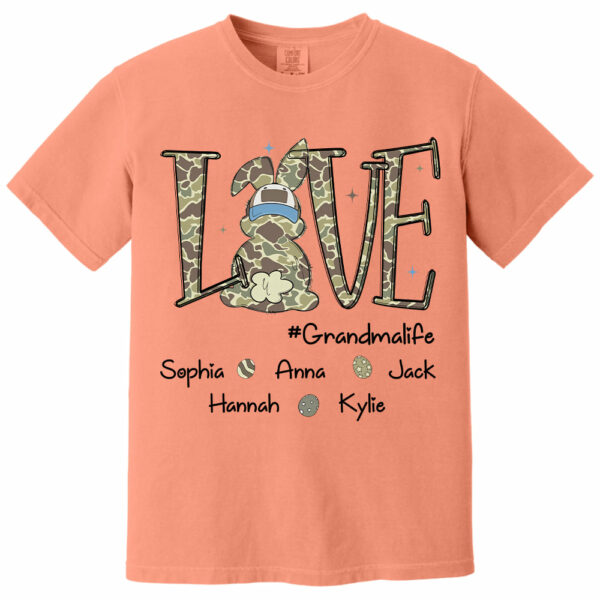 Love Grandmalife Easter Bunny T-Shirt, Custom Custom Gift For Nickname and Kids Names T1807 - Image 12