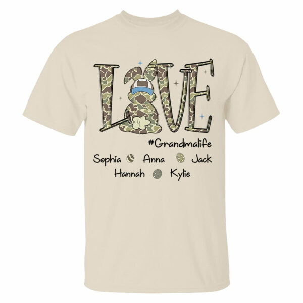 Love Grandmalife Easter Bunny T-Shirt, Custom Custom Gift For Nickname and Kids Names T1807 - Image 3
