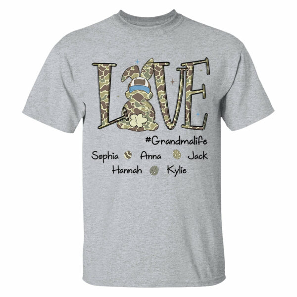 Love Grandmalife Easter Bunny T-Shirt, Custom Custom Gift For Nickname and Kids Names T1807 - Image 4
