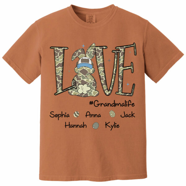 Love Grandmalife Easter Bunny T-Shirt, Custom Custom Gift For Nickname and Kids Names T1807 - Image 13