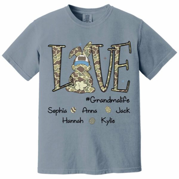 Love Grandmalife Easter Bunny T-Shirt, Custom Custom Gift For Nickname and Kids Names T1807 - Image 8
