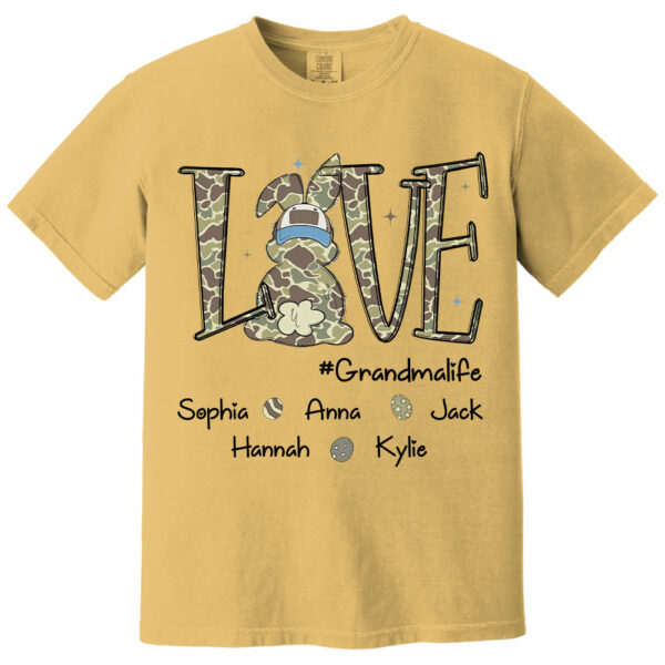 Love Grandmalife Easter Bunny T-Shirt, Custom Custom Gift For Nickname and Kids Names T1807 - Image 9