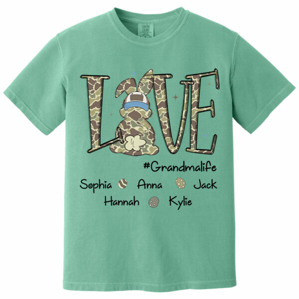 Love Grandmalife Easter Bunny T-Shirt, Custom Custom Gift For Nickname and Kids Names T1807 - Image 14