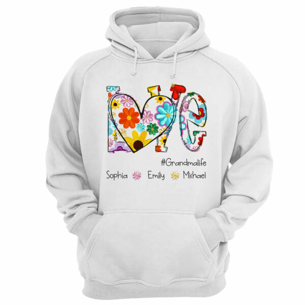 Love Grandmalife Spring Floral And Grandkids Mother's Day T-Shirt - Image 10