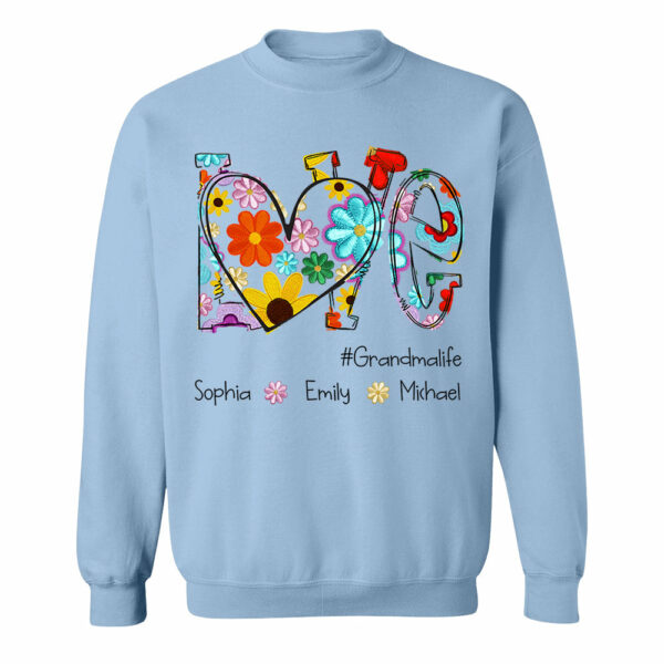 Love Grandmalife Spring Floral And Grandkids Mother's Day T-Shirt - Image 9
